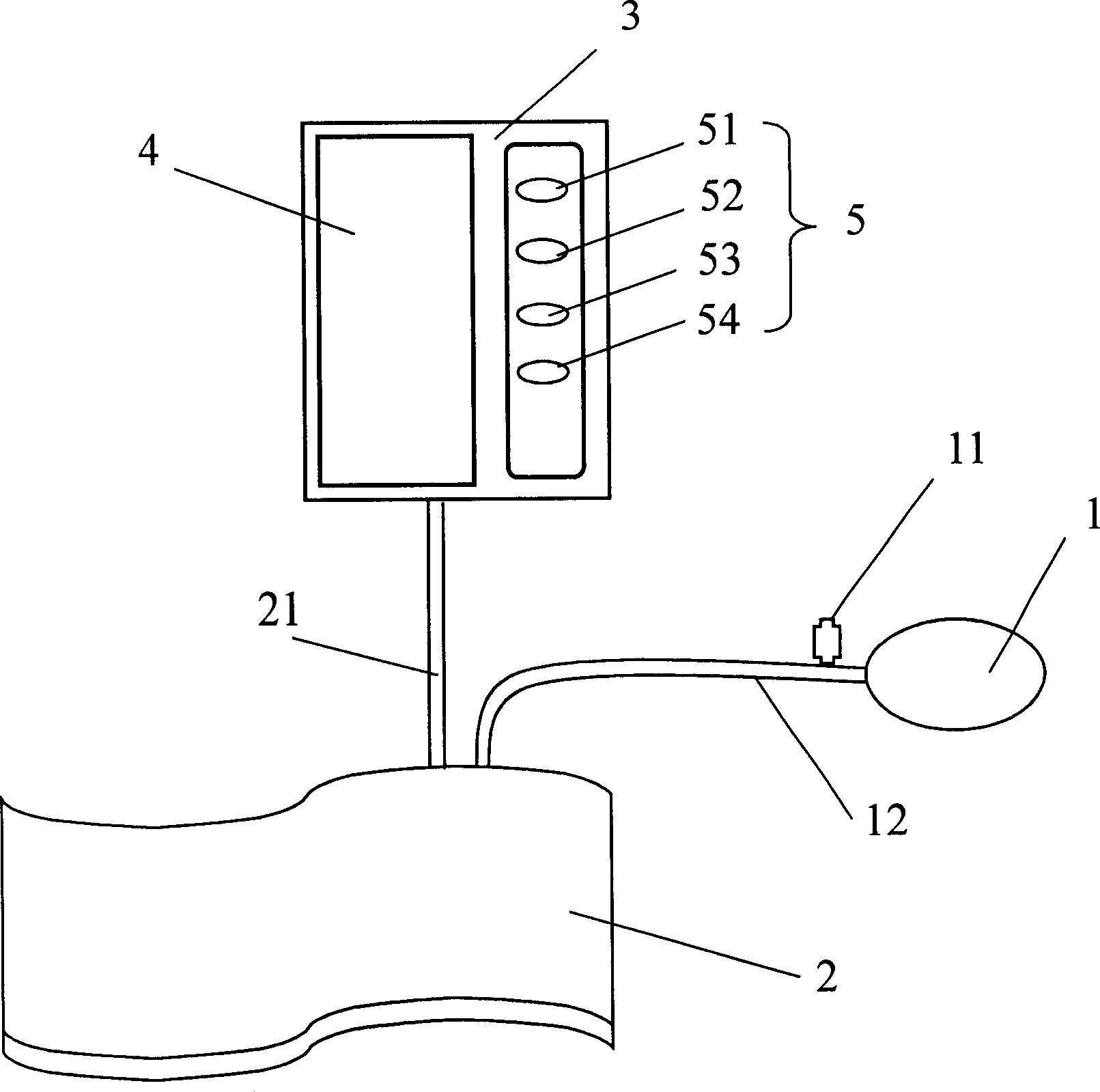 Electronic blood manometer and its display method