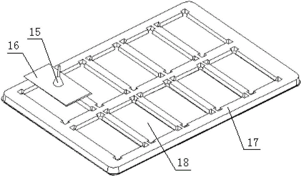 Packaging tray for liquid crystal display panel and extensible and retractable unit pieces constituting packaging tray