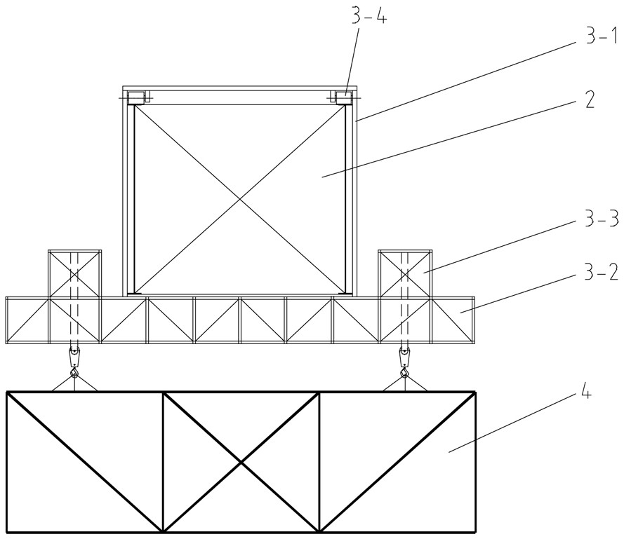 Construction method of large-span splayed truss structure stock yard
