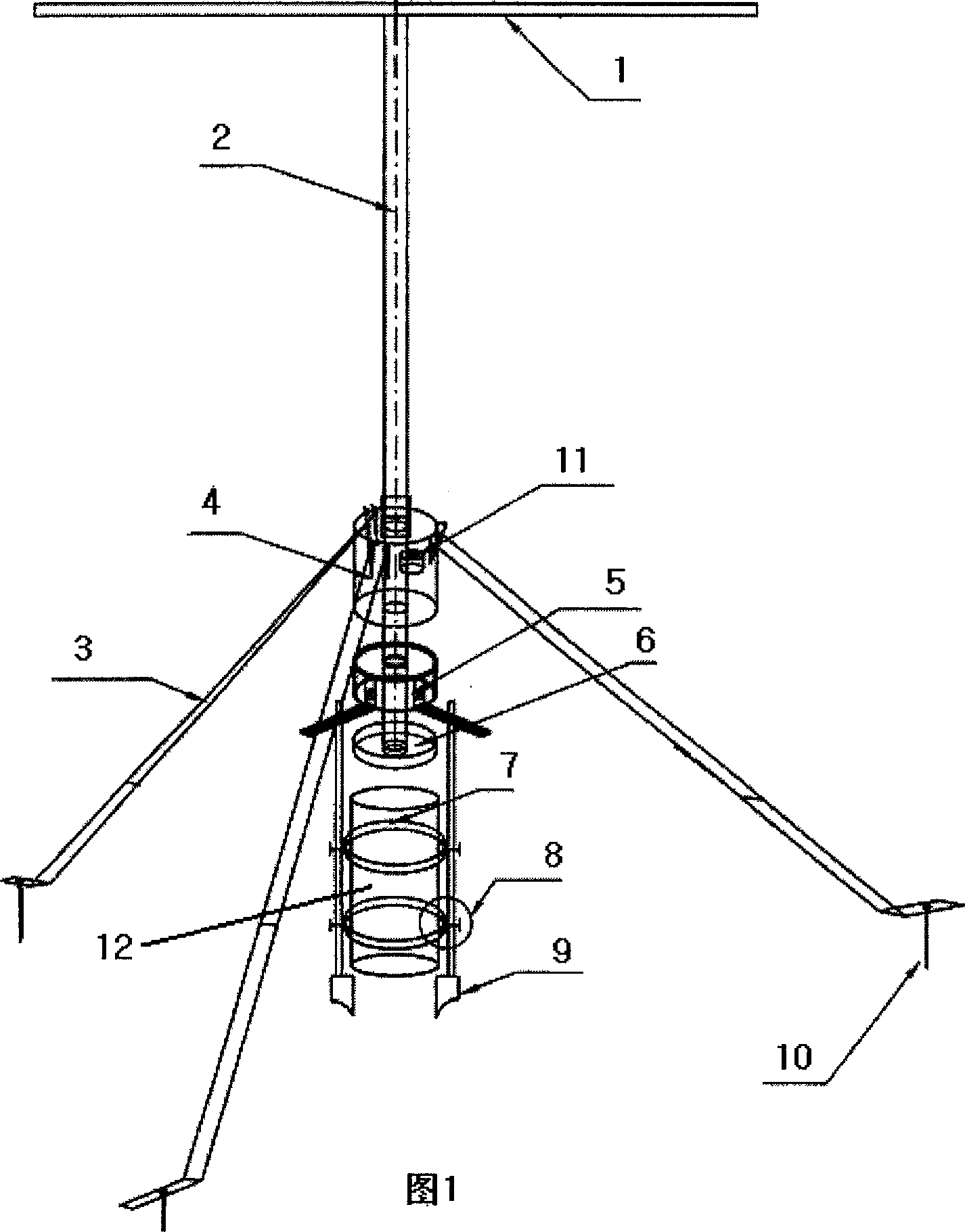 Support rotating undisturbed soil sampling device
