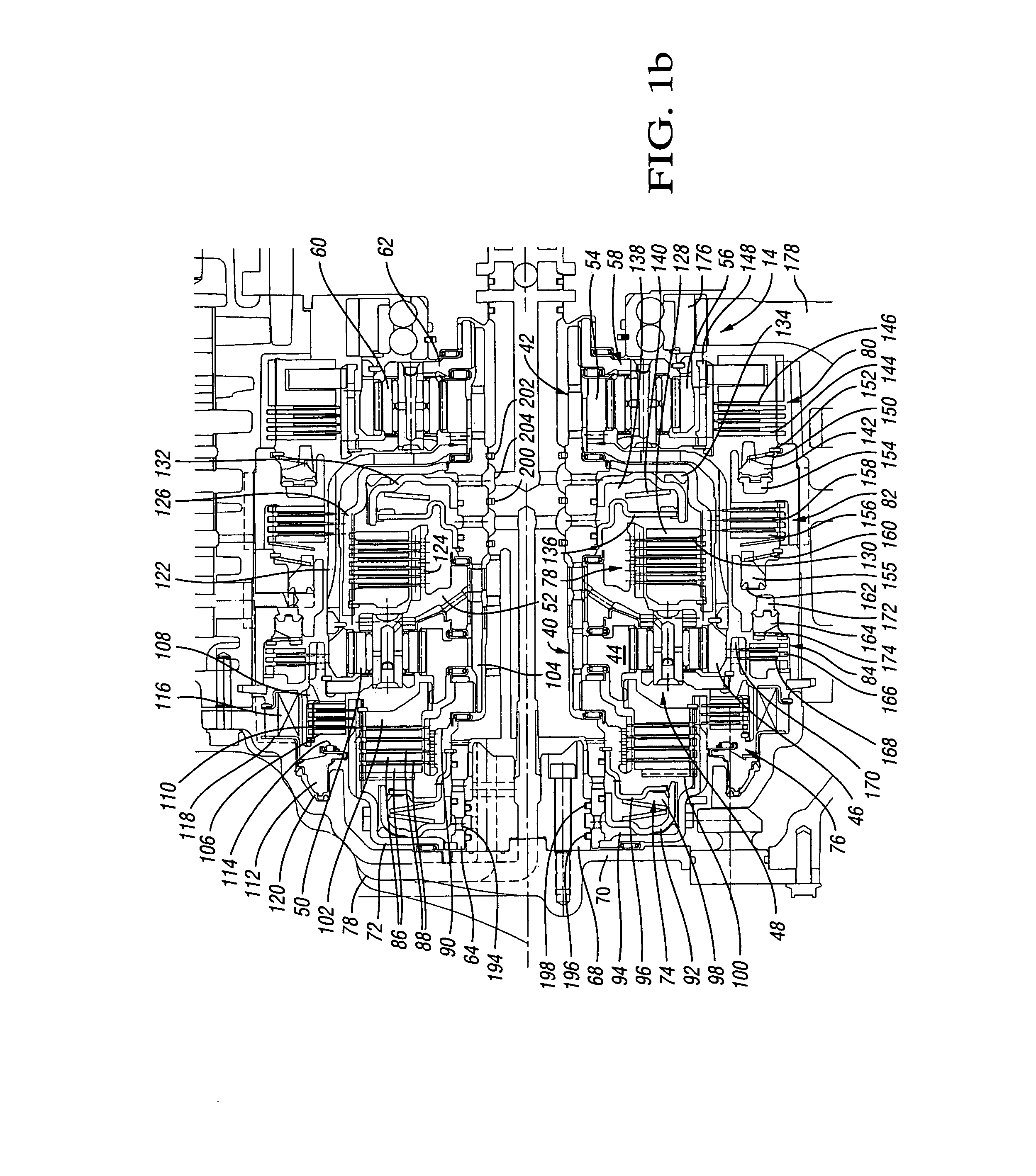 Planetary transmission having a rotating-type torque-transmitting mechanism with a stationary piston