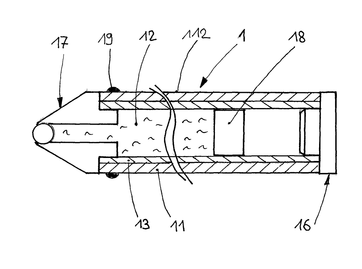 Component for writing, drawing, painting and/or cosmetic implements and method for the production thereof