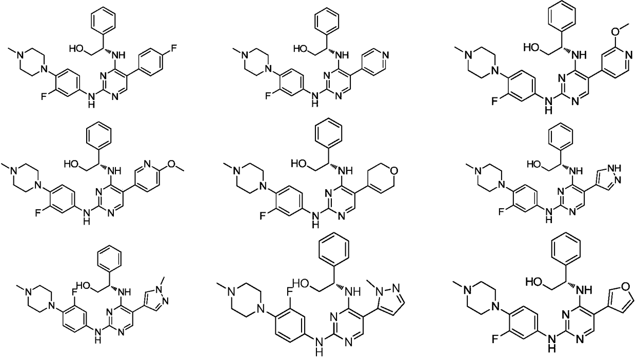 5-position ring substituted 2, 4-diaminopyrimidine compound with phenylglycinol structure, preparation and application thereof