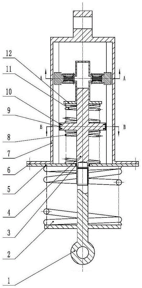 Semi-active vehicle suspension intelligent friction cylinder shock absorber