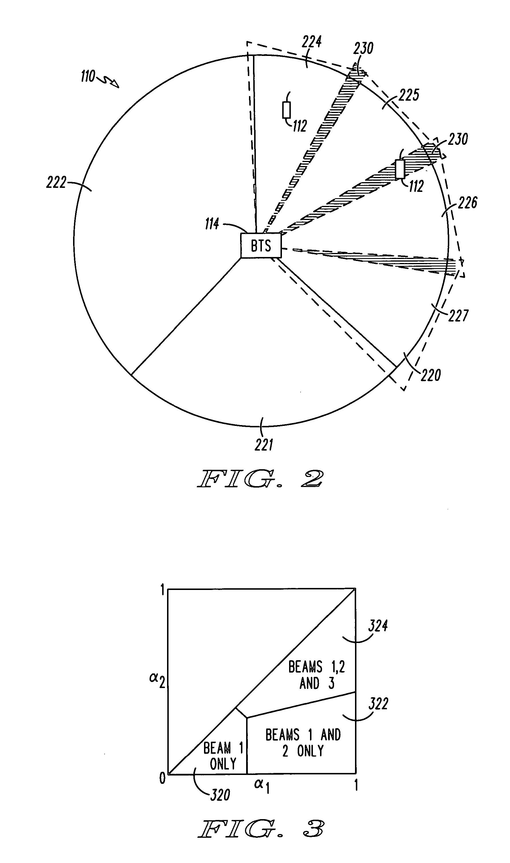 Method and apparatus for optimal multiple beam transmit weightings for beam to beam handoff in a switched beam system