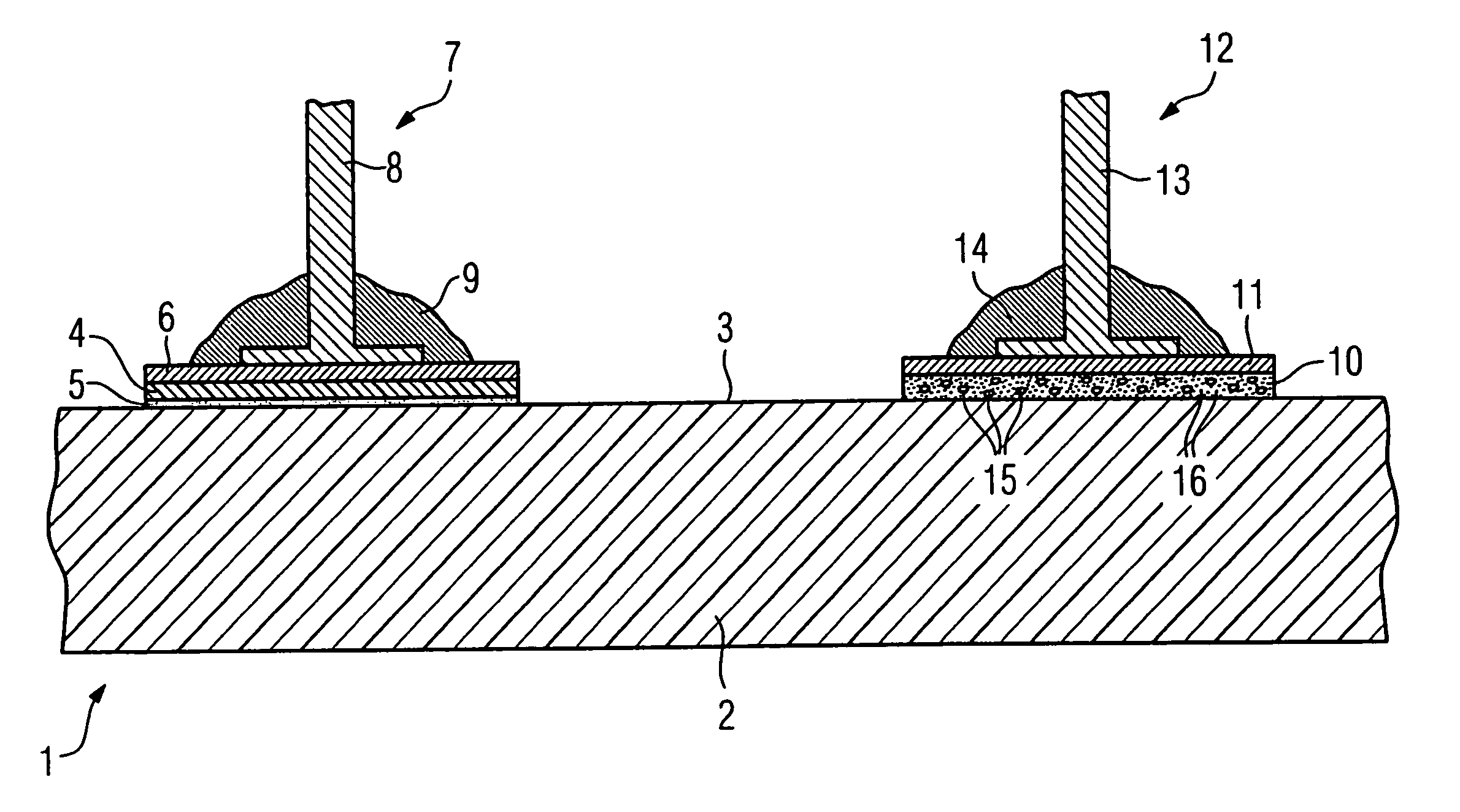 Plastic component having heat resistant hardened resin at thermal-attachment connection points