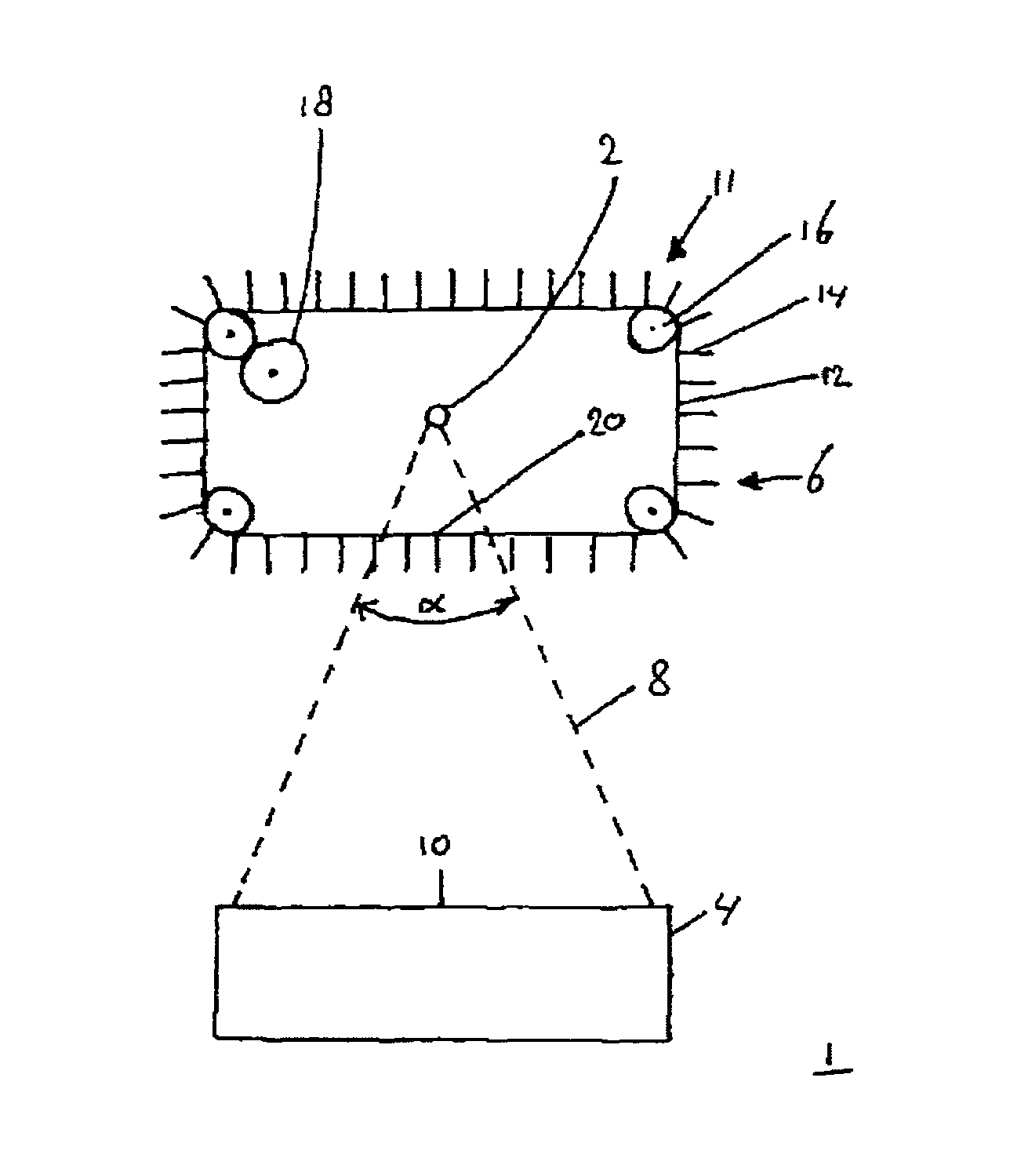 Apparatus including a radiation source, a filter system for filtering particles out of radiation emitted by the source, and a processing system for processing the radiation, a lithographic apparatus including such an apparatus, and a method of filtering particles out of radiation emitting and propagating from a radiation source
