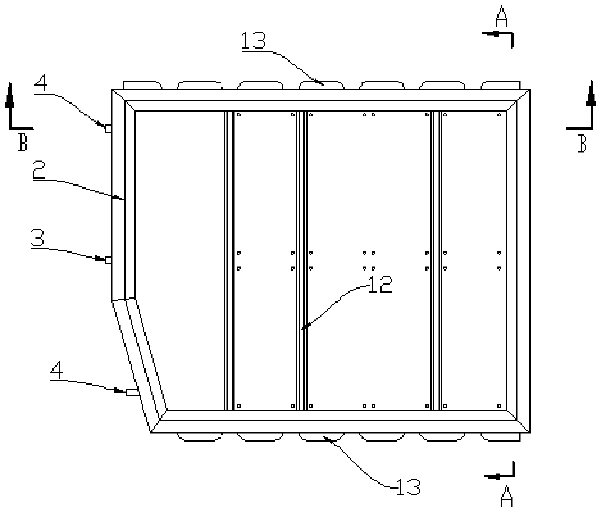 A cooling and heating integrated box structure