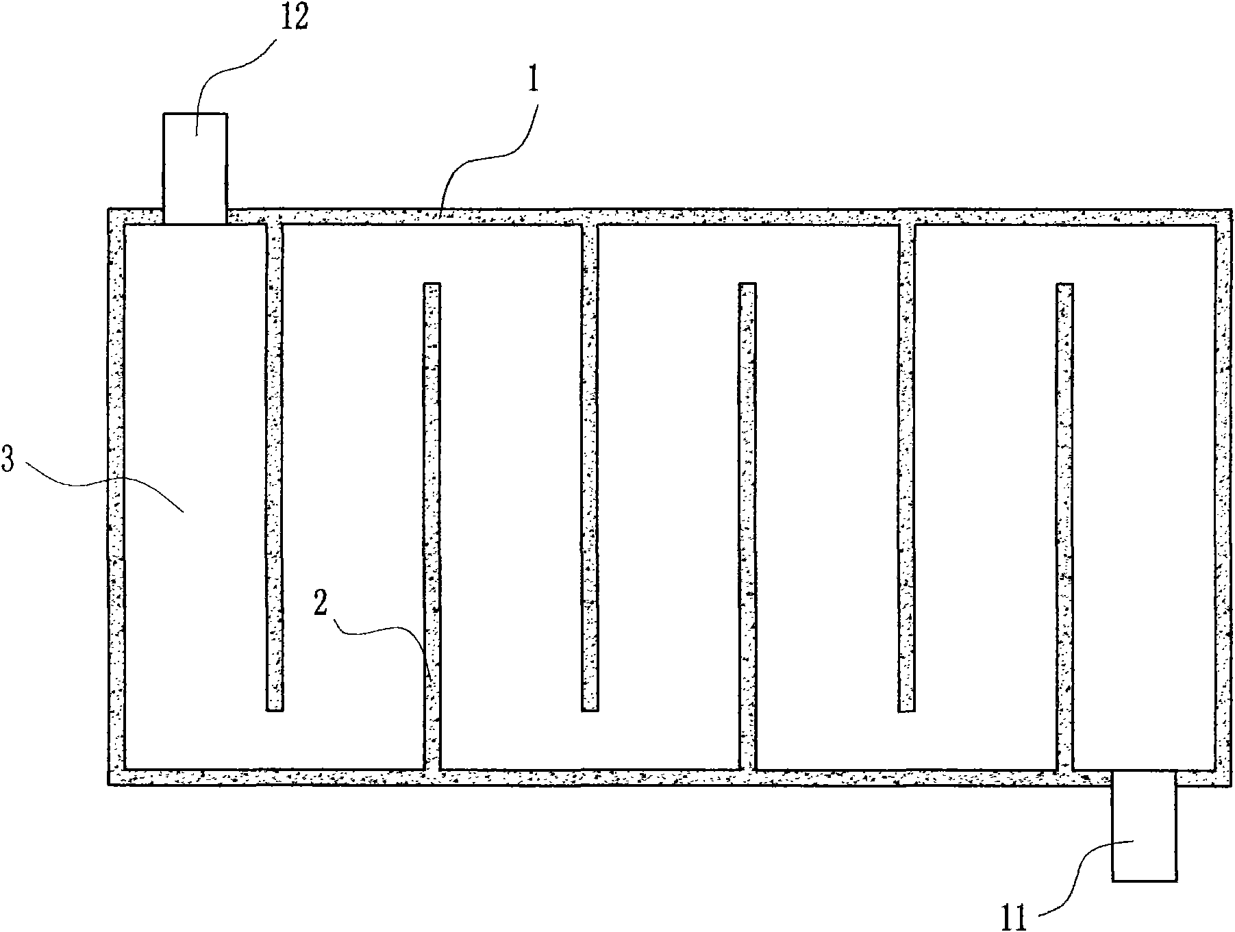 Sewage recycling anaerobic processing device