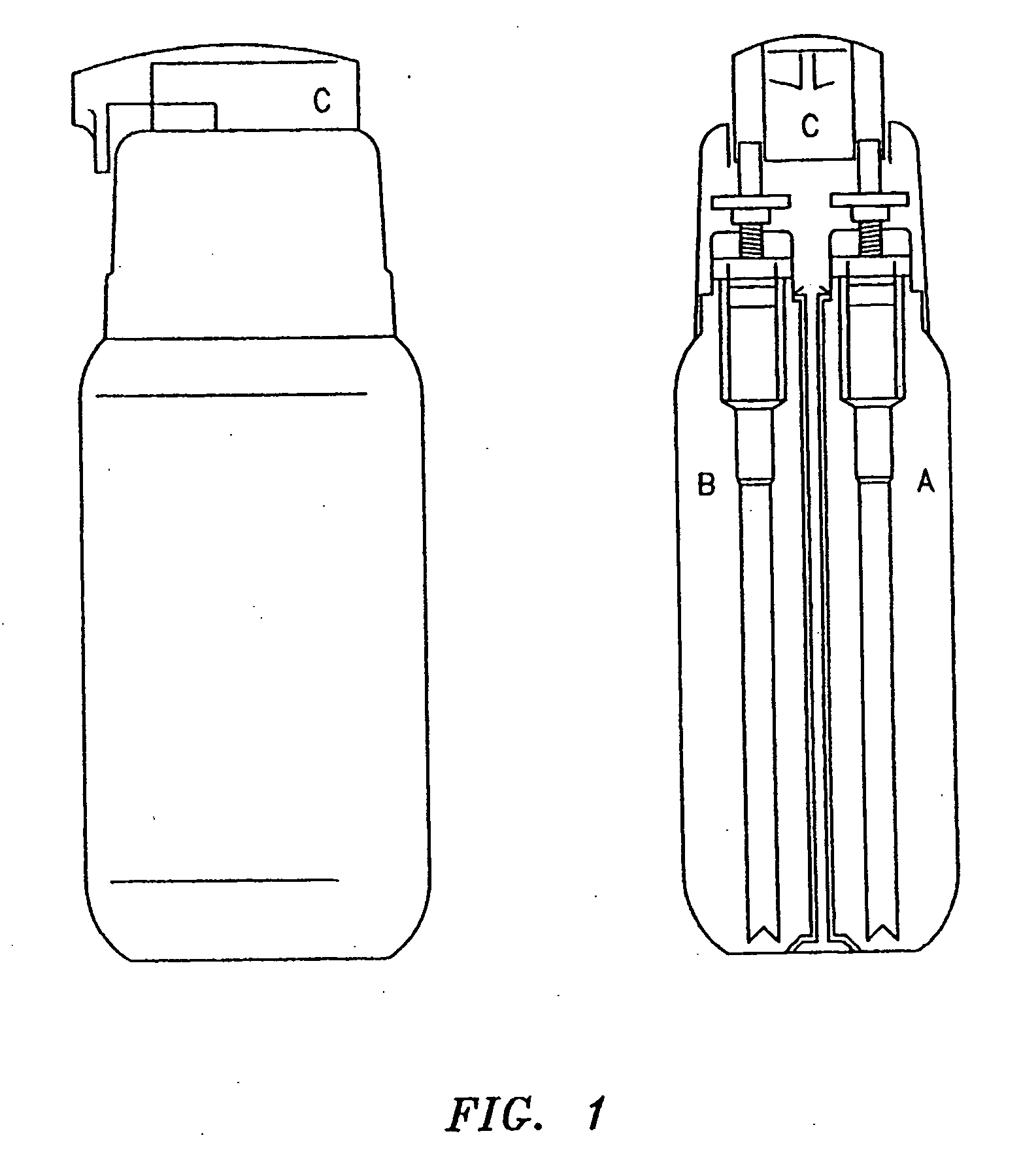Antibiotic/benzoyl peroxide dispenser