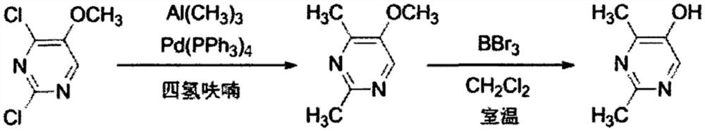 Method for synthesizing 2, 4-dimethyl pyrimidine-5-alcohol serving as intermediate of Leibolifera
