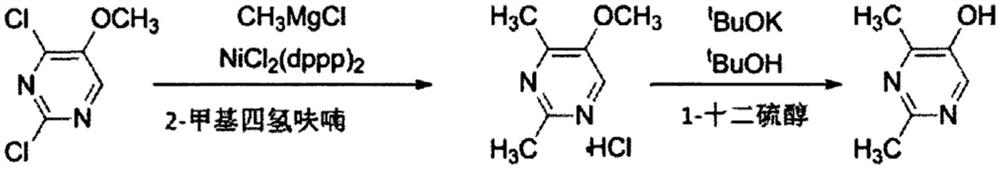 Method for synthesizing 2, 4-dimethyl pyrimidine-5-alcohol serving as intermediate of Leibolifera