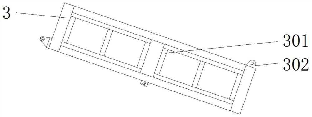 Transverse stabilizing device for container of front straight-top dump truck