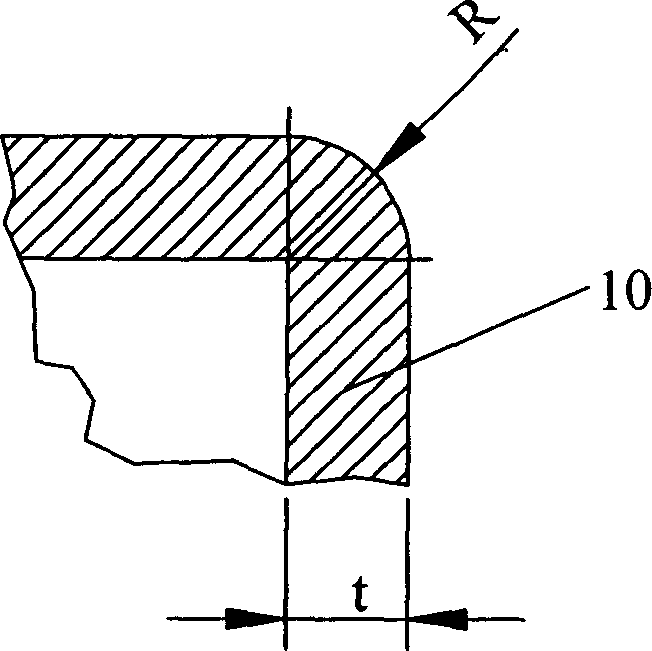 Bent machining method for metal plate