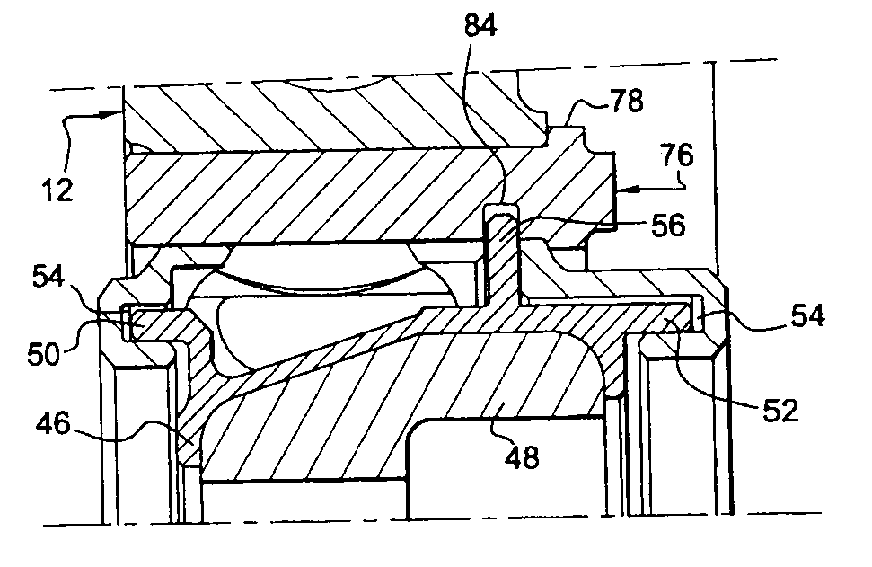 Stage of variable-pitch vanes for a turbomachine