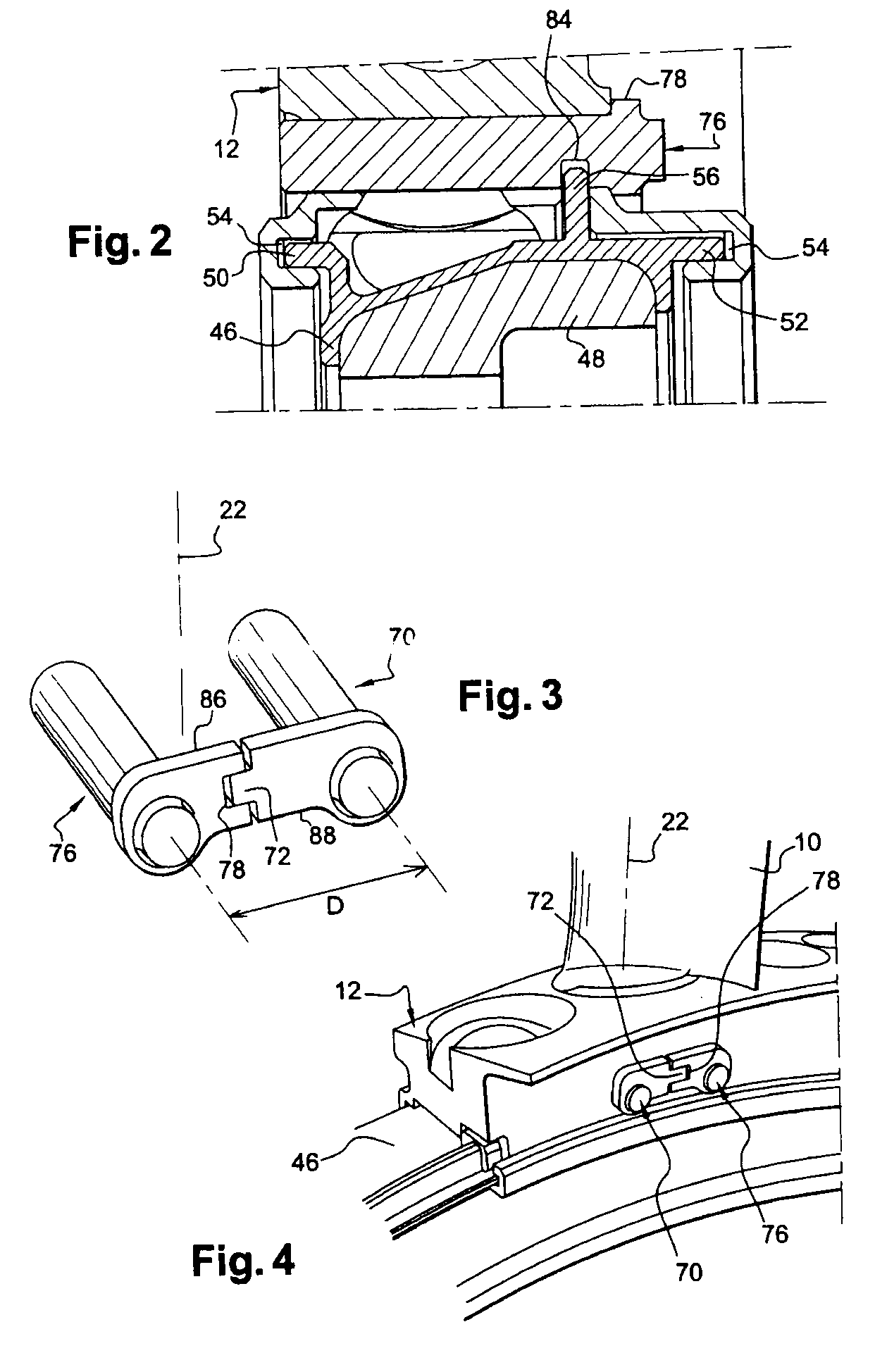 Stage of variable-pitch vanes for a turbomachine