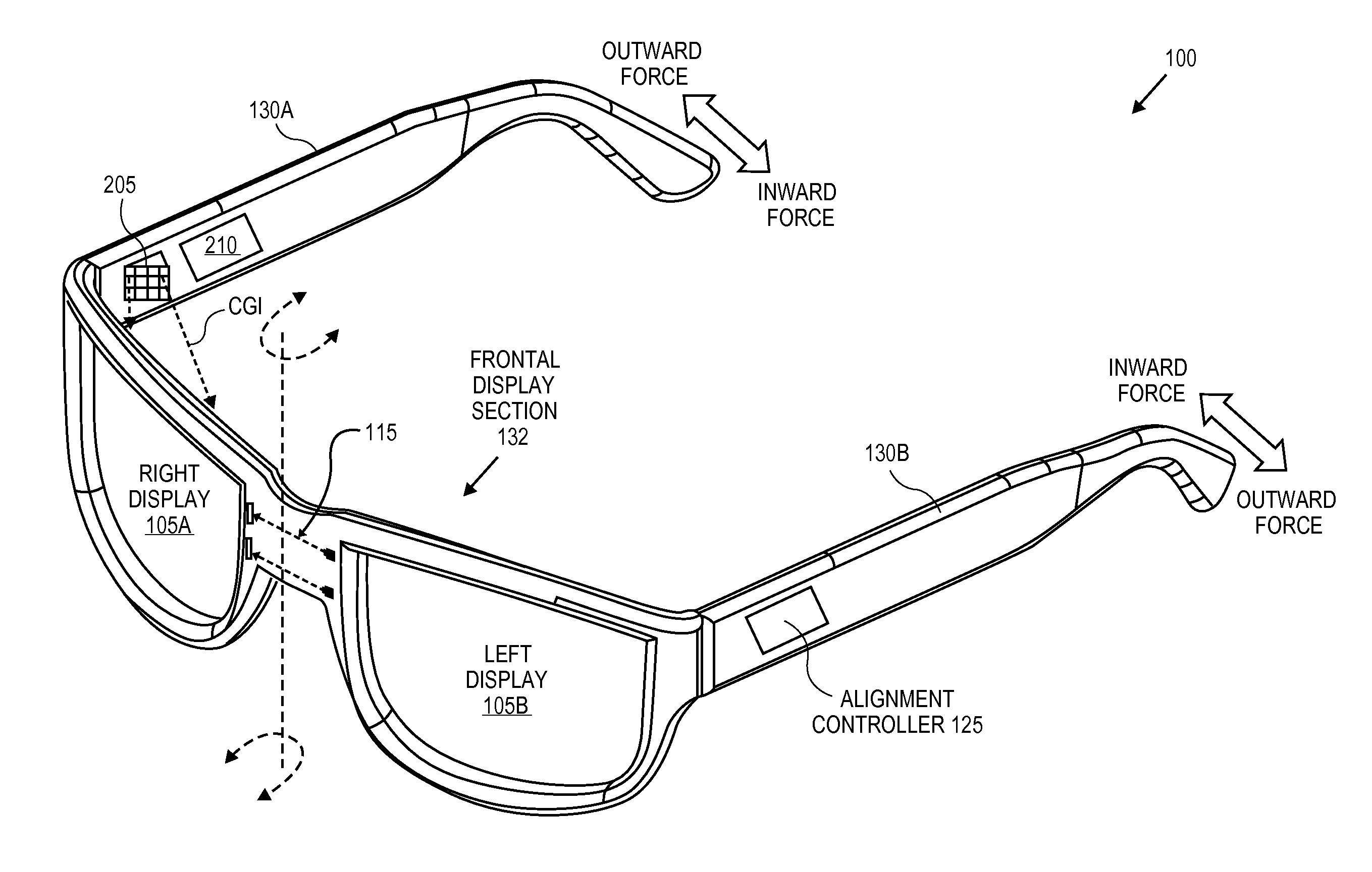 Laser alignment of binocular head mounted display