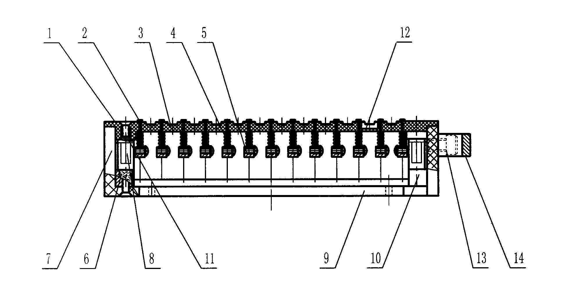 Composite pressing clamp of panel-type electrode bracket for COMMB-LED (chip on mirror metal board-light emitting diode)