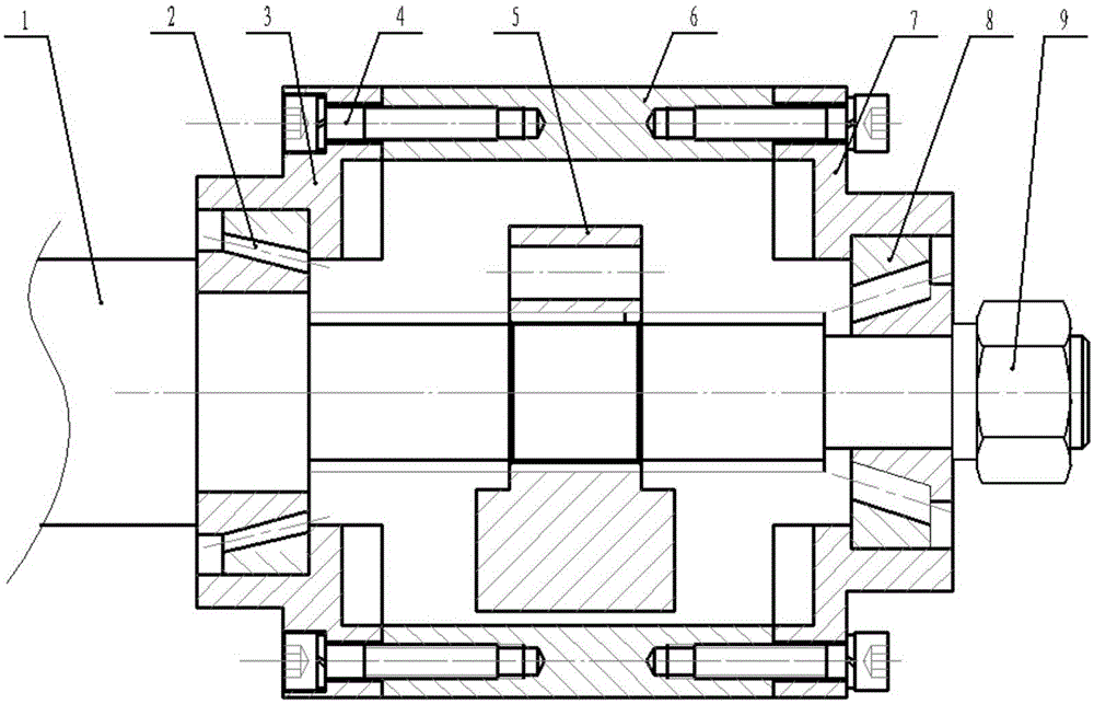 Small sliding block type low-speed clutch