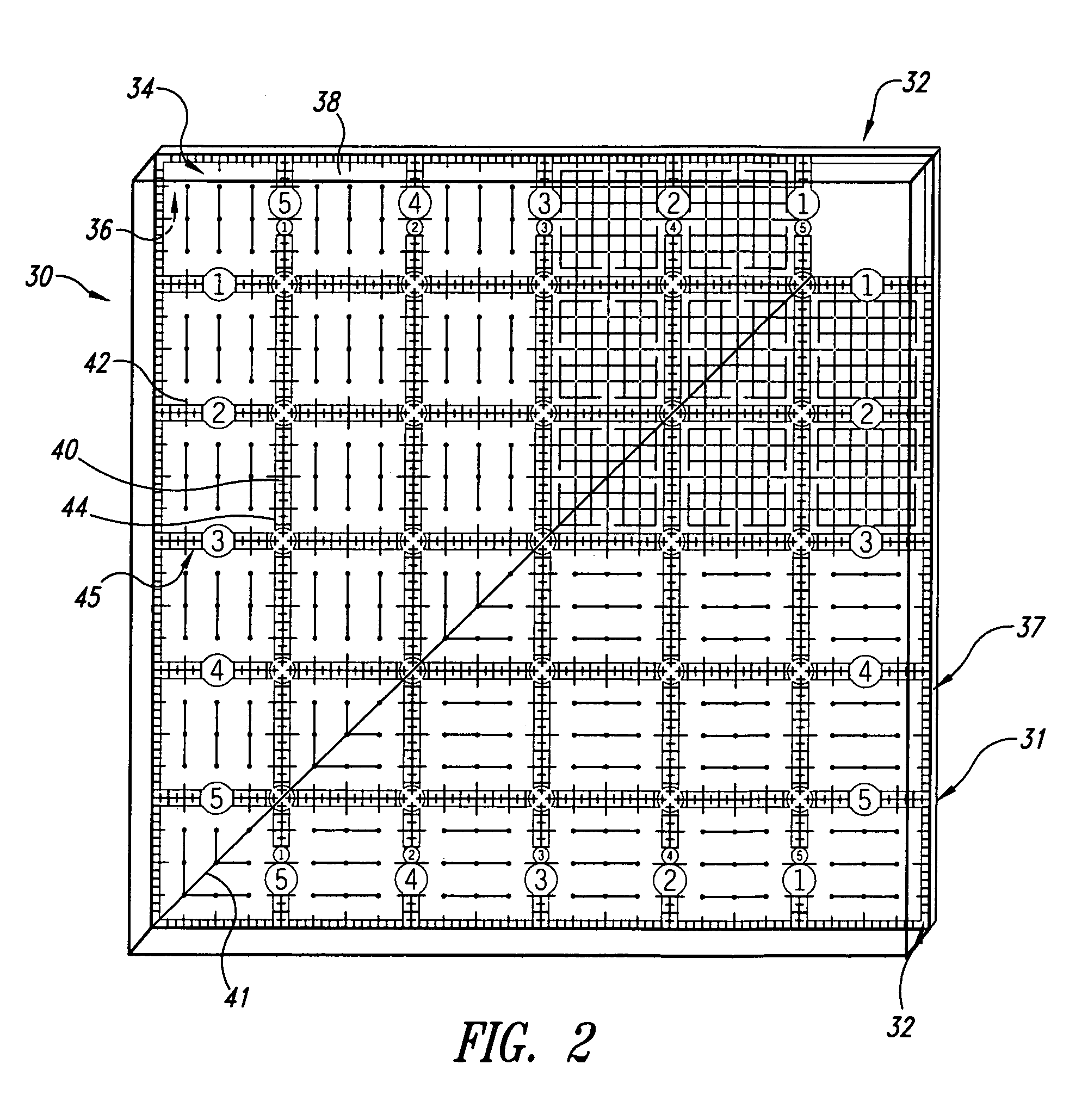 Transparent measuring device with enhanced visibility lines