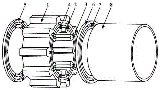 Magnetic isolation outer rotor structure of a stator permanent magnet double rotor motor