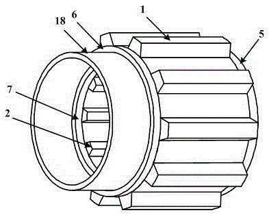 Magnetic isolation outer rotor structure of a stator permanent magnet double rotor motor