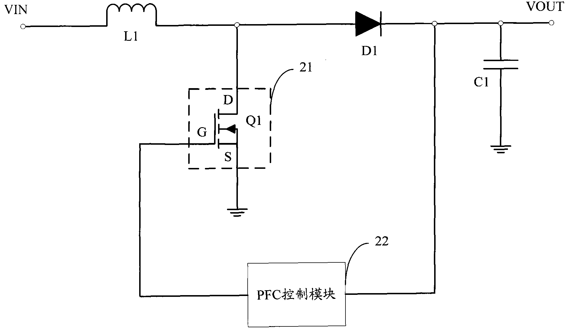 Inductance element, power factor correction circuit and switch power supply