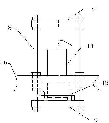 Direct measurement device for unsteady state force of loading and fixing particle swarm of shock wave