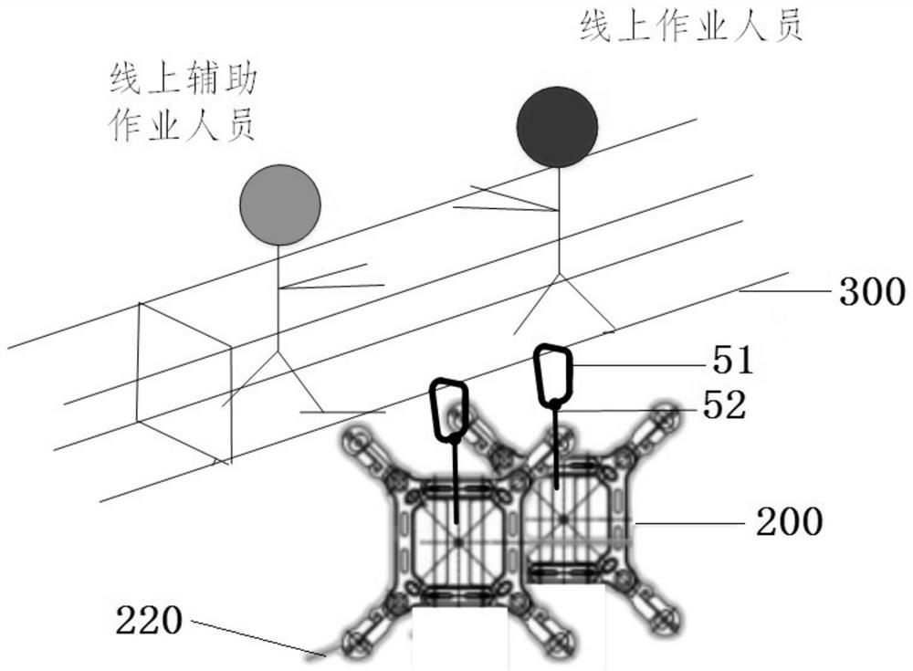 Sling device for helicopter and method for hoisting sub-conductor spacers