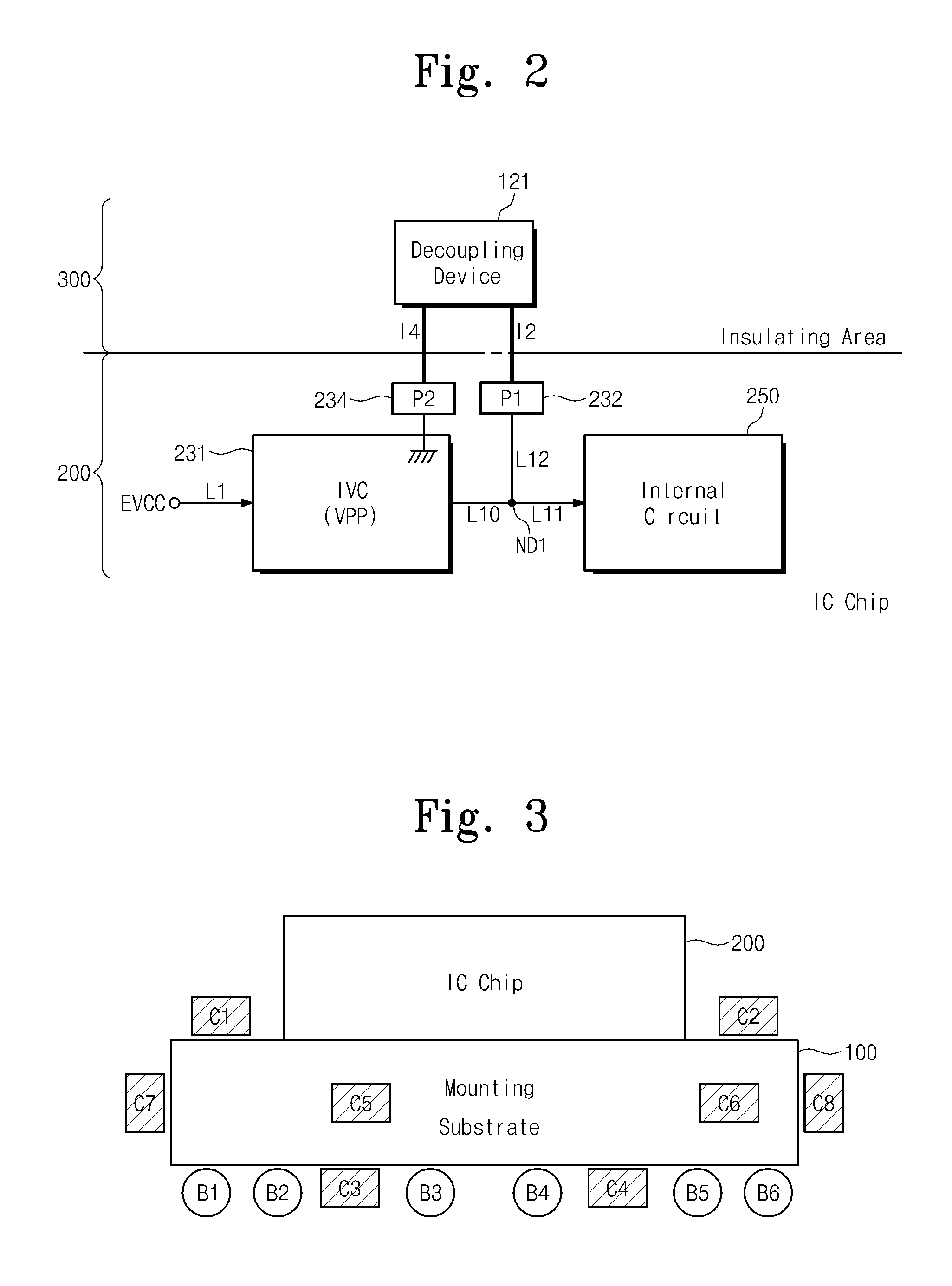 Semiconductor chip package including voltage generation circuit with reduced power noise