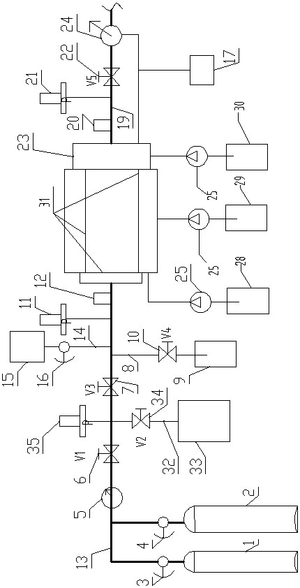 Low-permeability coal seam acidification anti-reflection loaded coal gas seepage multi-field coupling experiment system and experiment method