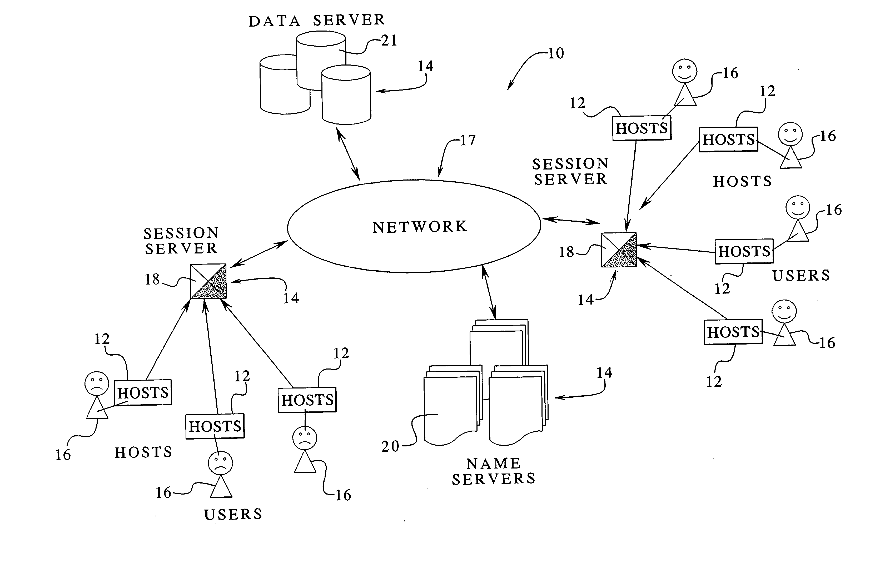 Networked computer system for communicating and operating in a virtual reality environment