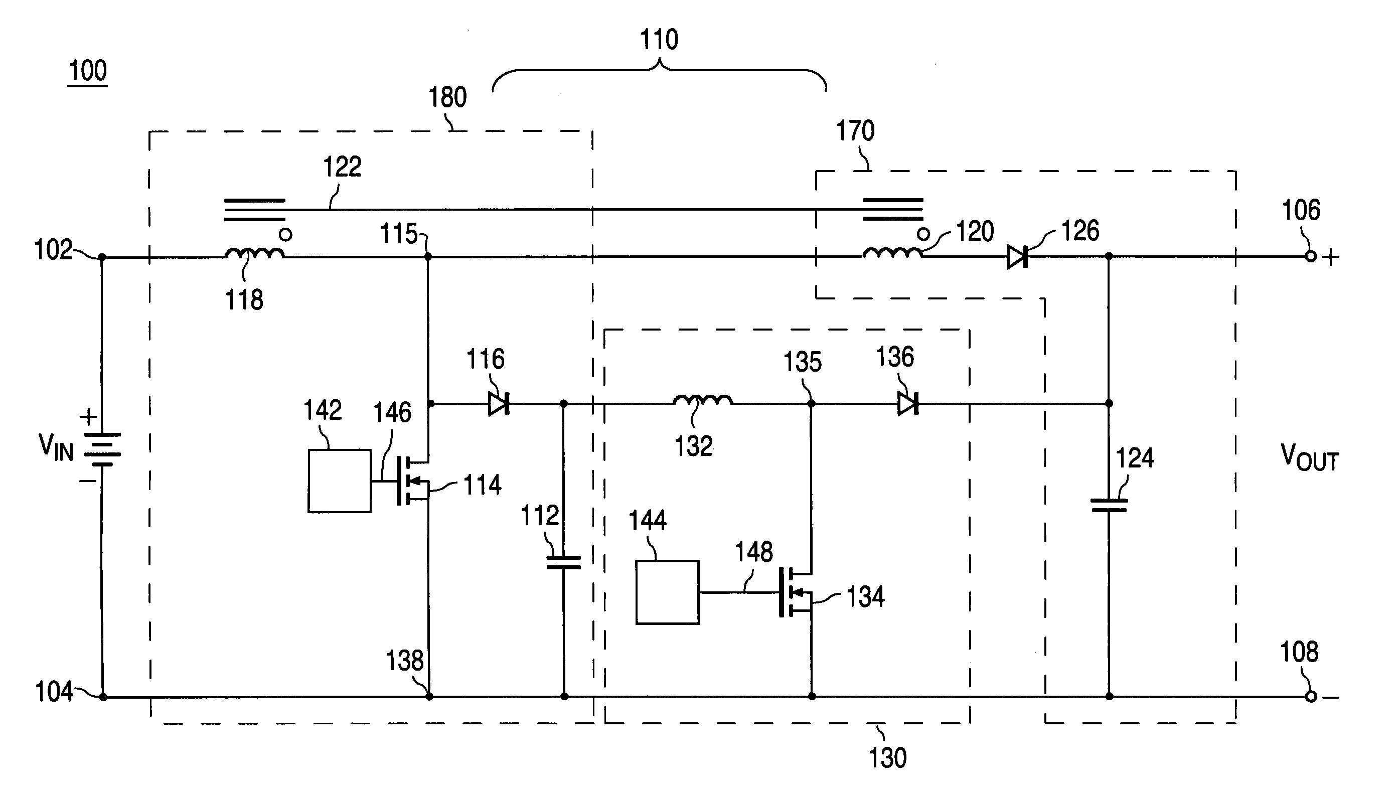 Two stage boost converter topology