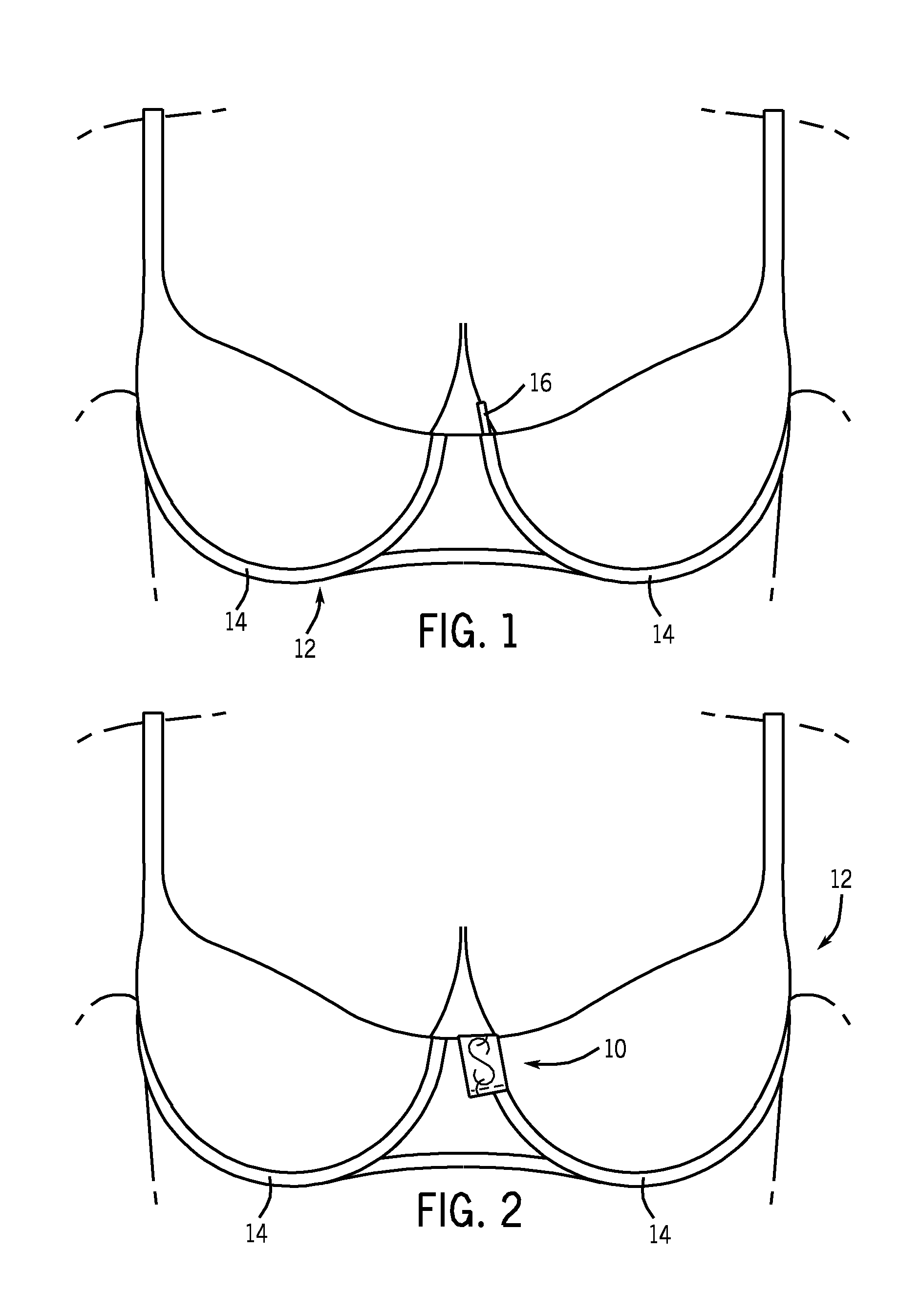 Patch for an underwire brassiere
