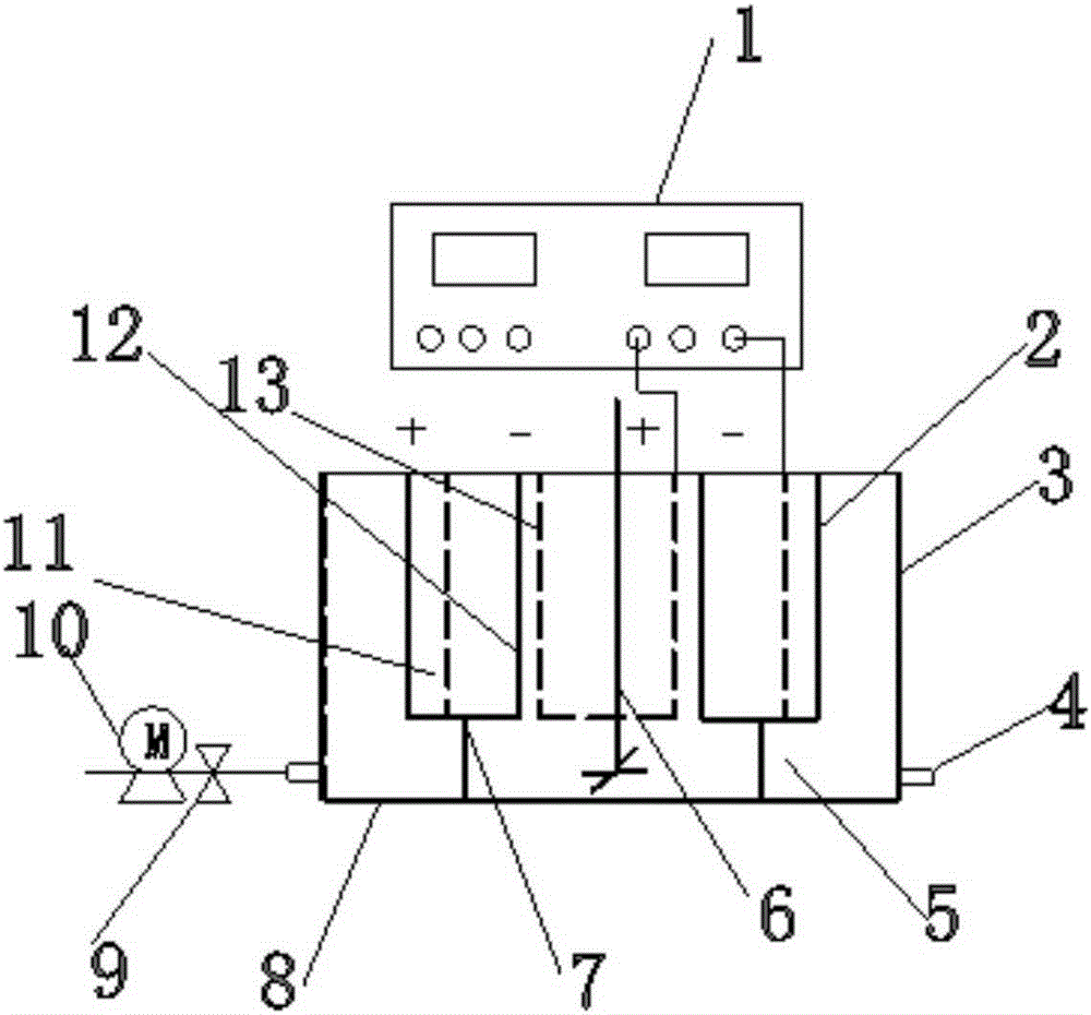 Double-helix device for recovering heavy metals from sludge by adopting electrochemical removal method