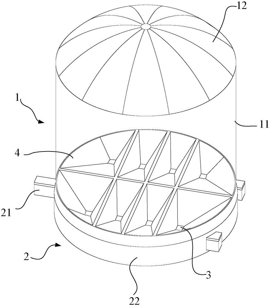 Powdery material arch breaking system used in energy-saving and environment-friendly warehousing equipment