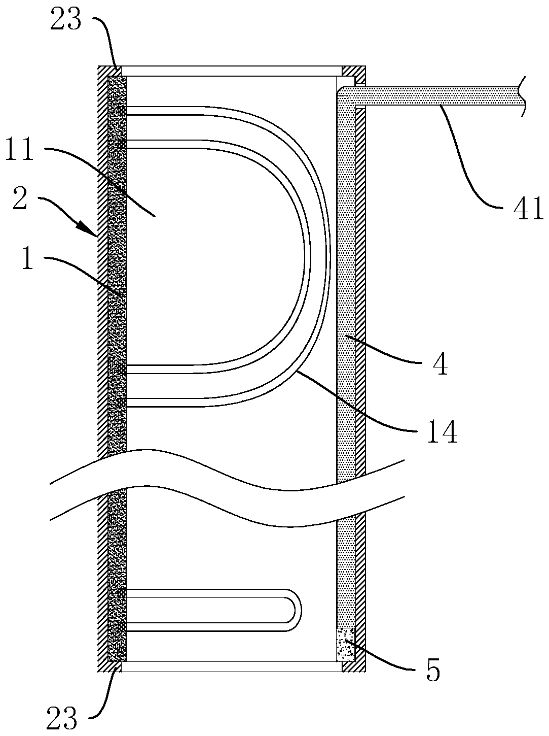 Heating device and method for processing rolling edges on heating device