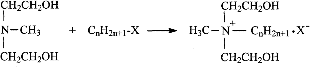 Synthetic process of double-long-chain diester quaternary ammonium salt