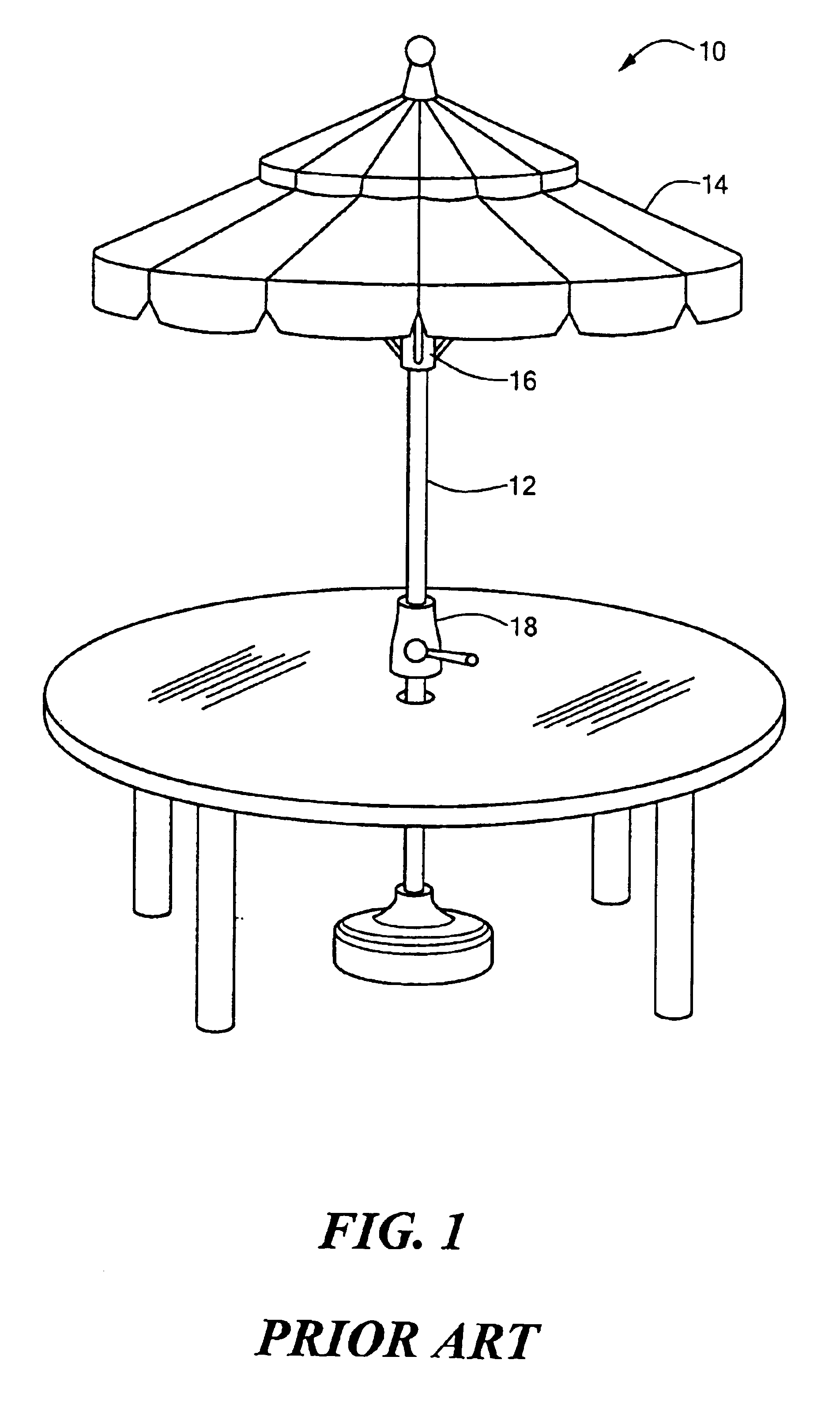 Fan assembly for an umbrella