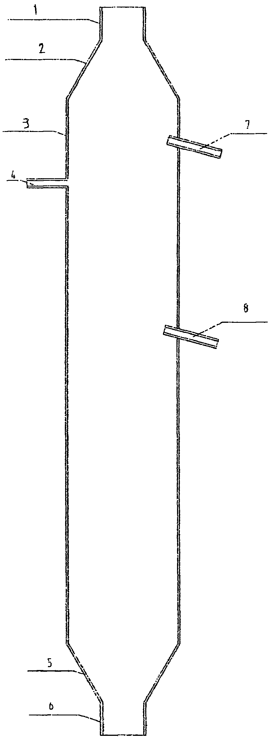 Fine particle aggregating device under aggregating agent and jet effects