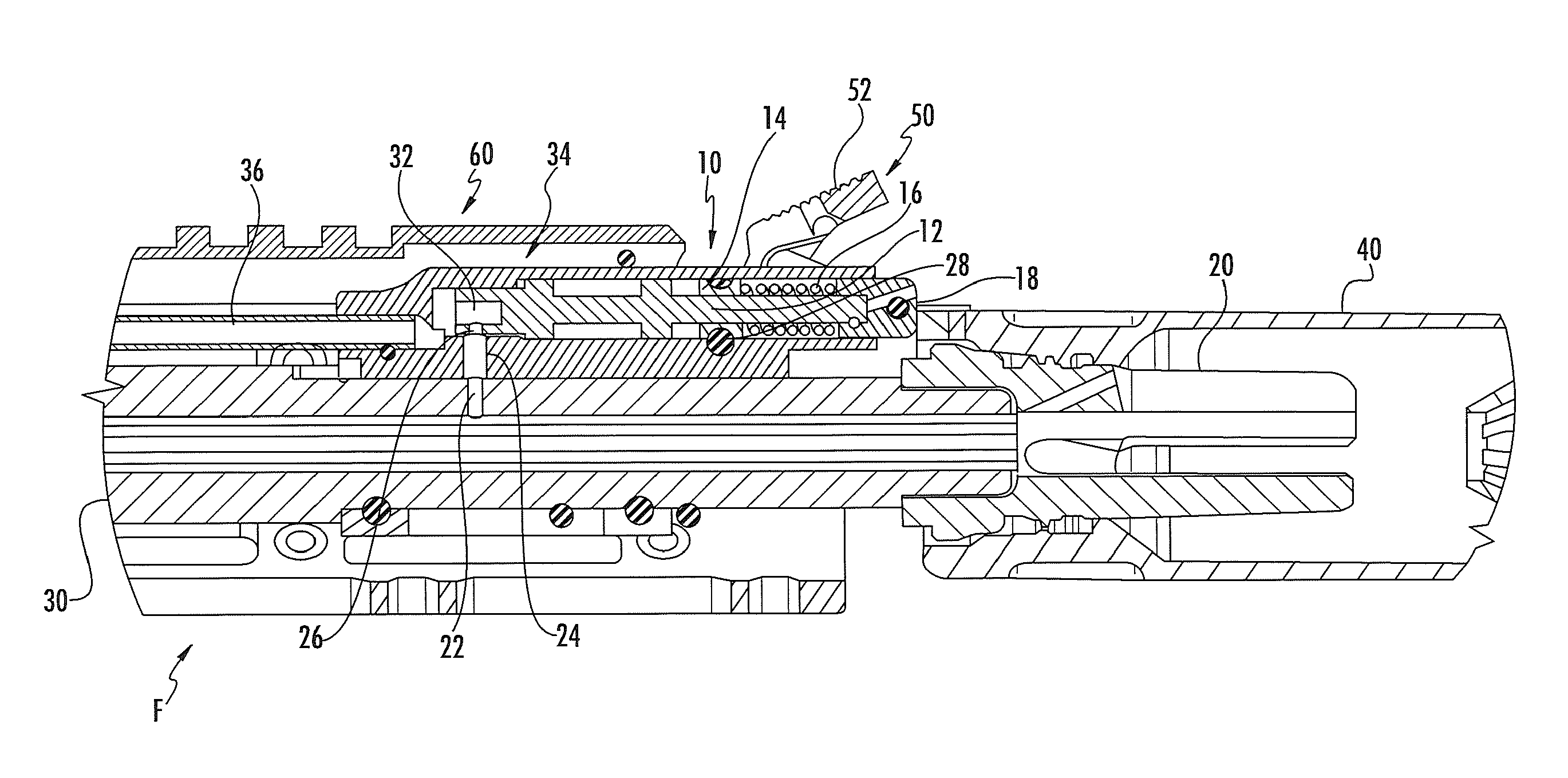 Auto regulating gas system for supressed weapons