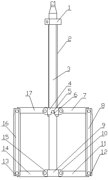 Anchor frame type stirring paddle for flask