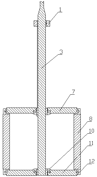 Anchor frame type stirring paddle for flask