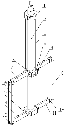 Anchor frame type stirring paddle for flask