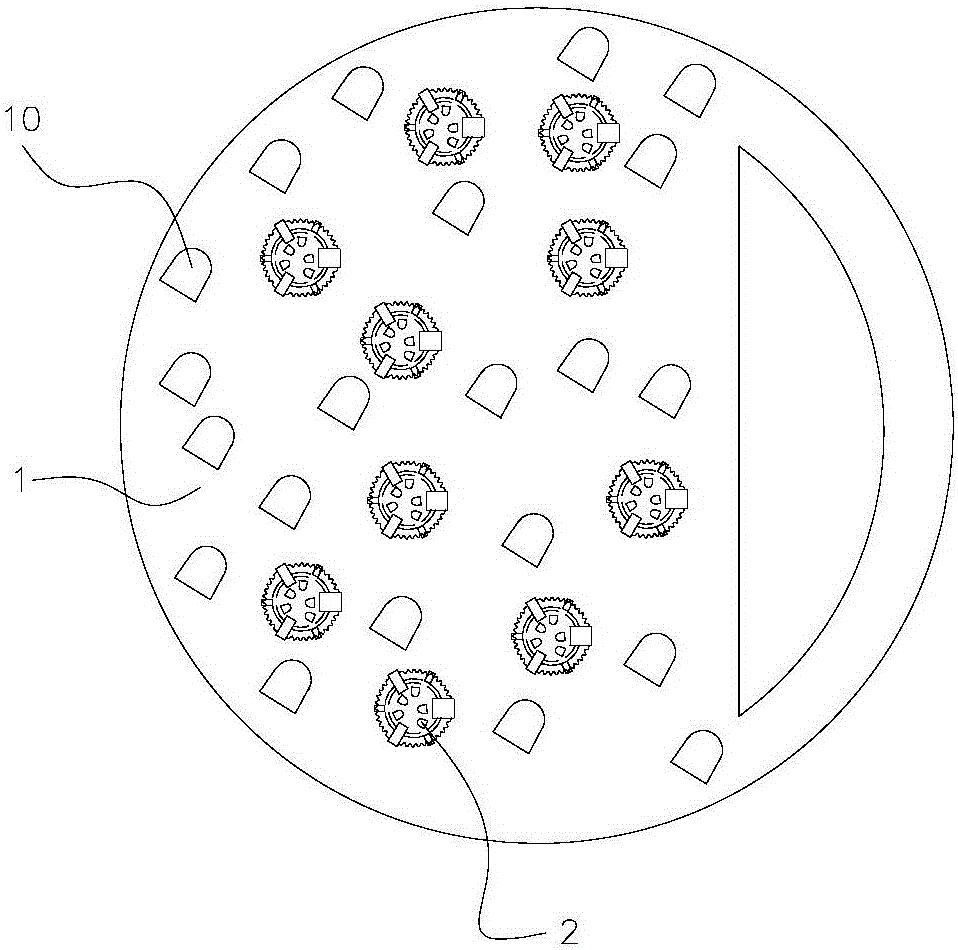 Disk-shaped damping floating valve tray