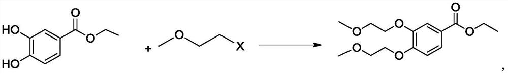A kind of preparation method of 3,4-two (2-methoxyethoxy) ethyl benzoate