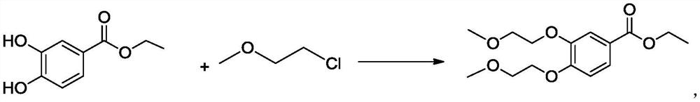 A kind of preparation method of 3,4-two (2-methoxyethoxy) ethyl benzoate