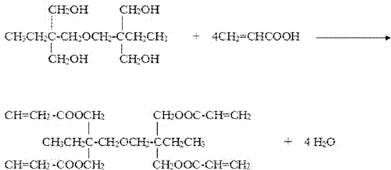 Cleaning production method for di-trimethylolpropane tetra-acrylic ester or pentaerythritol tetra-acrylic ester