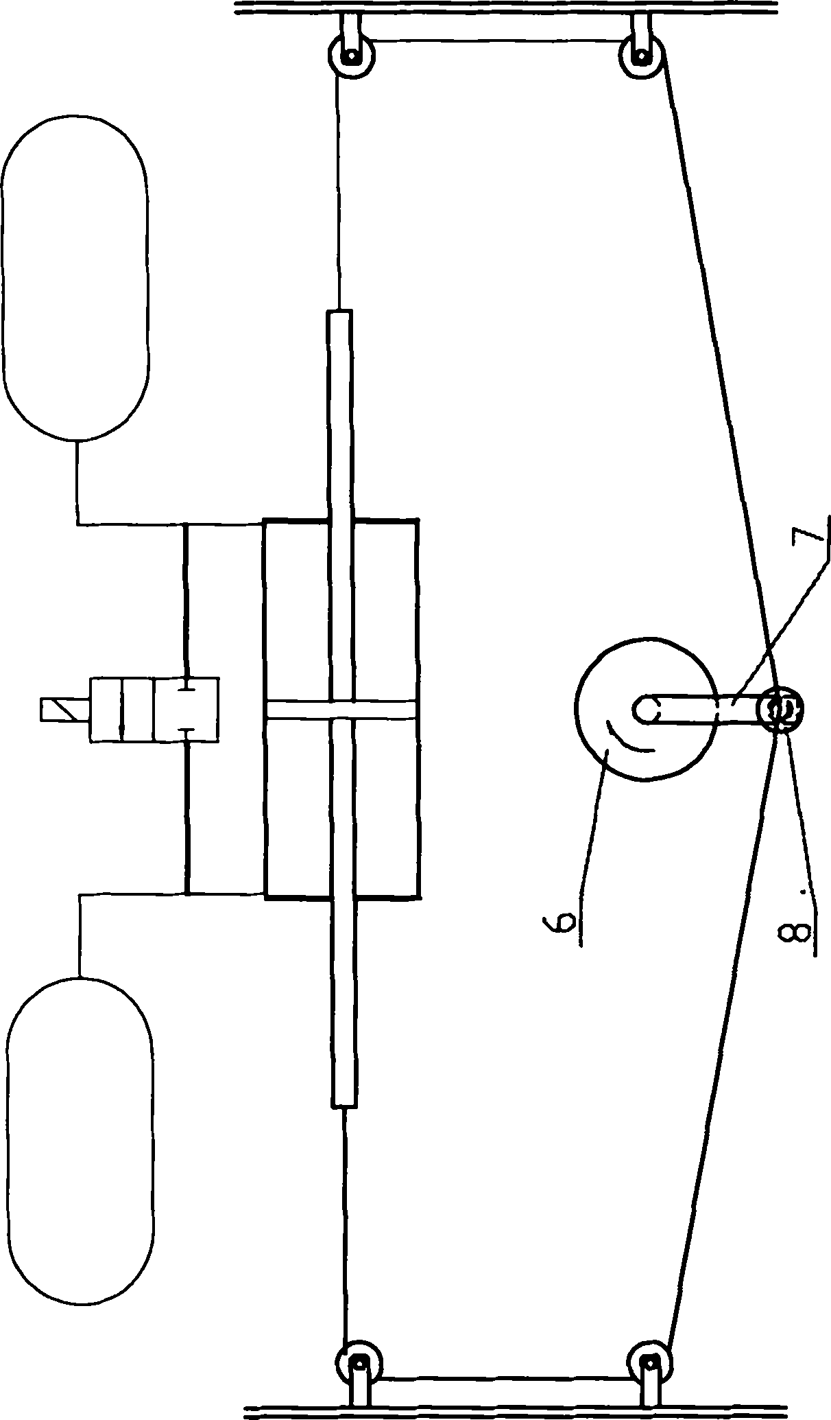 Driving mechanism for pneumatic massager