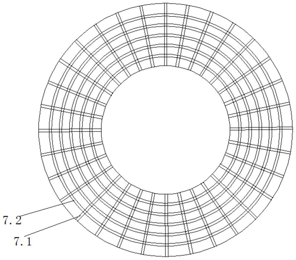 Tire bead structure having high density exhaust line